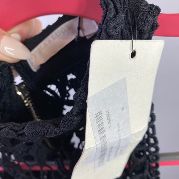 NEW Vera & Lucy black lace cold shoulder dress - Picture 5 of 9